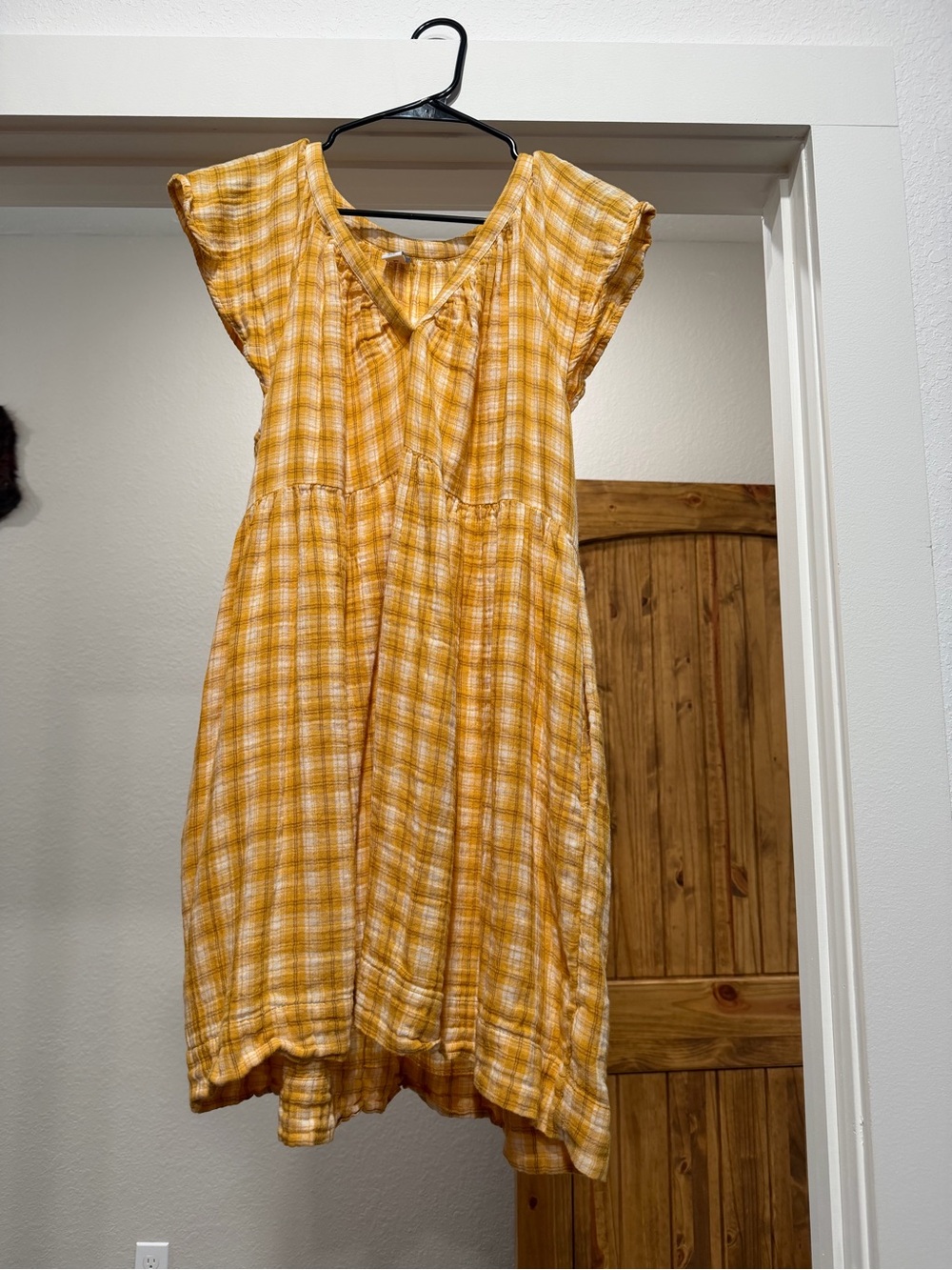 Women’s Yellow Plaid Mini Dress